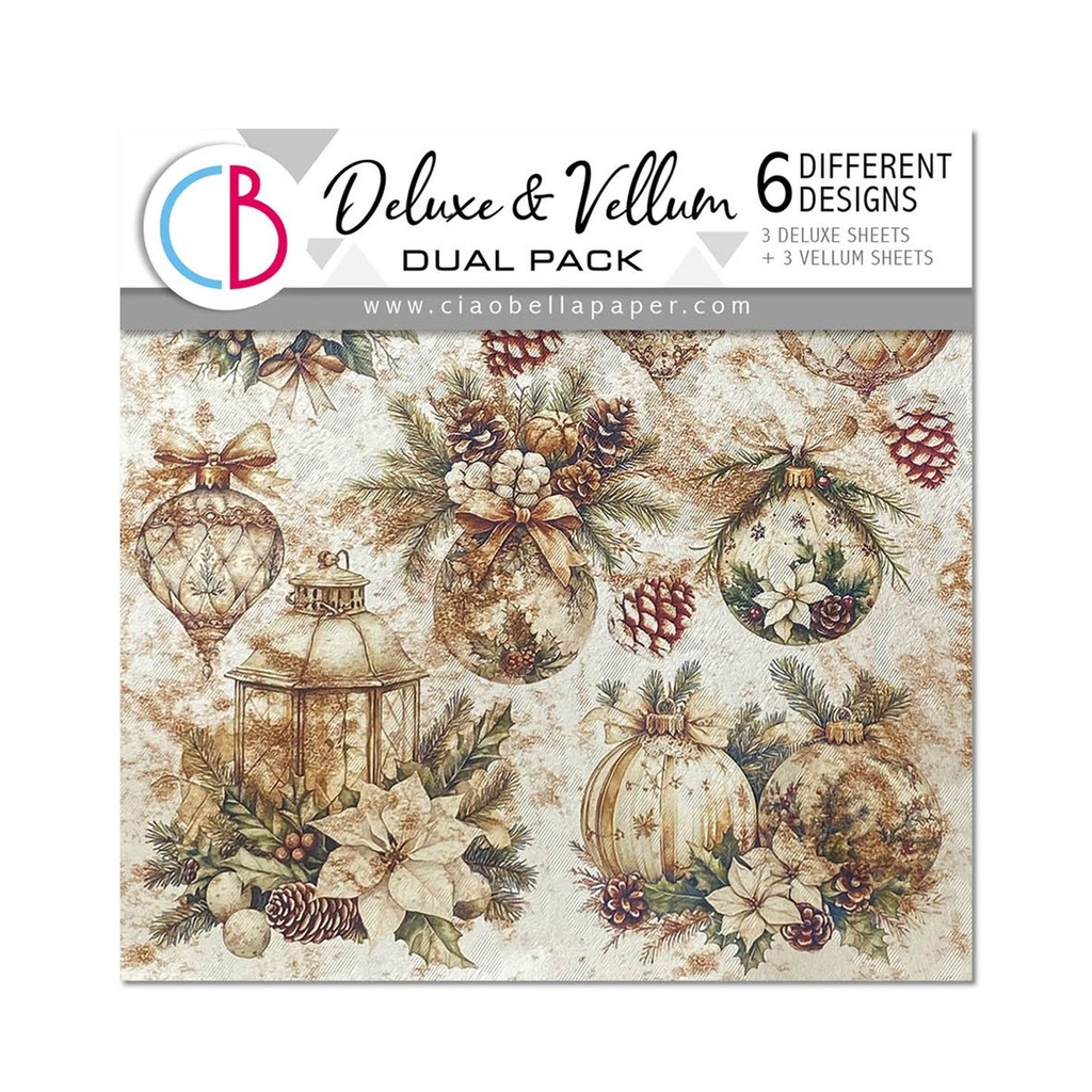 Ciao Bella Deluxe Paper Pearl Copper  & Vellum Dual Pack  MIXED 6/Pkg Winter Season **DUE 31/07/2025**