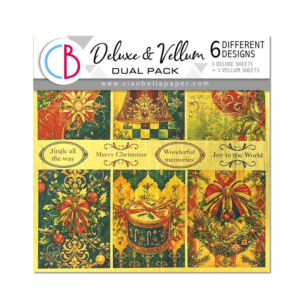 Ciao Bella Deluxe Paper Gold & Vellum Dual Pack MIXED 6/Pkg Toy Shop **DUE 31/07/2025**