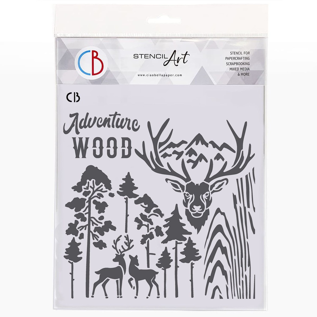 Ciao Bella Texture Stencil 8"x8" - Deers **DUE 31/07/2025**