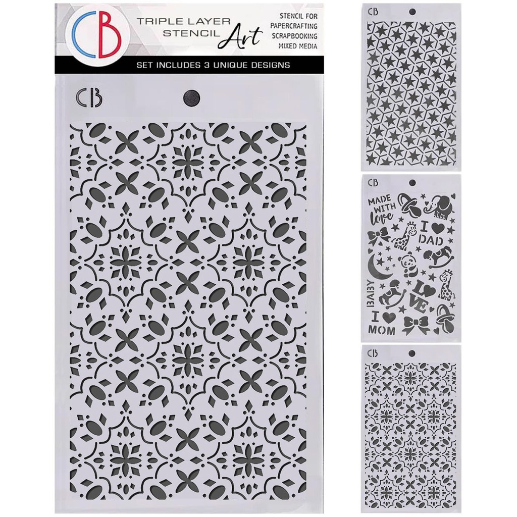 Ciao Bella Toy Shop Stencil Mix 5"X8"– (3 Unique Designs) **DUE 31/07/2025**