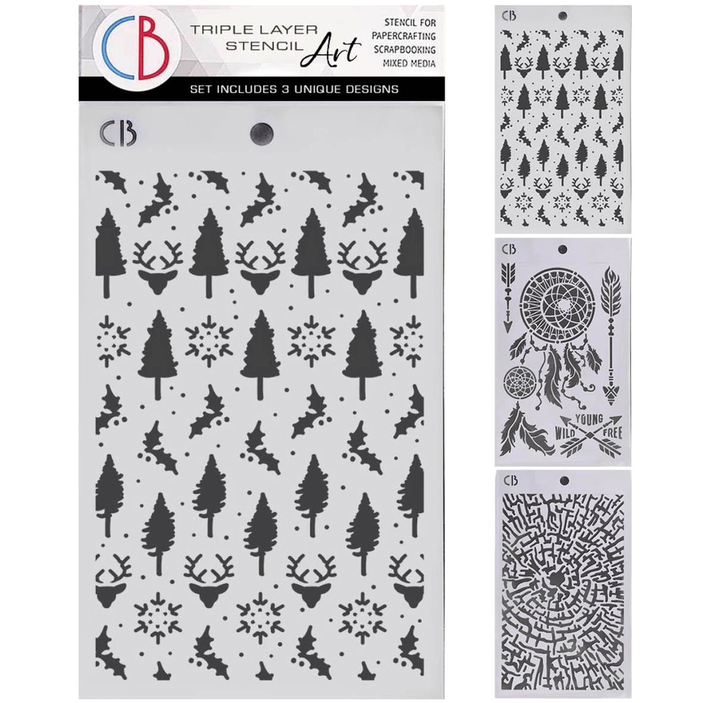 Ciao Bella Forest Tales Stencil Mix 5"x8" - Triple Layer **DUE 31/07/2025**