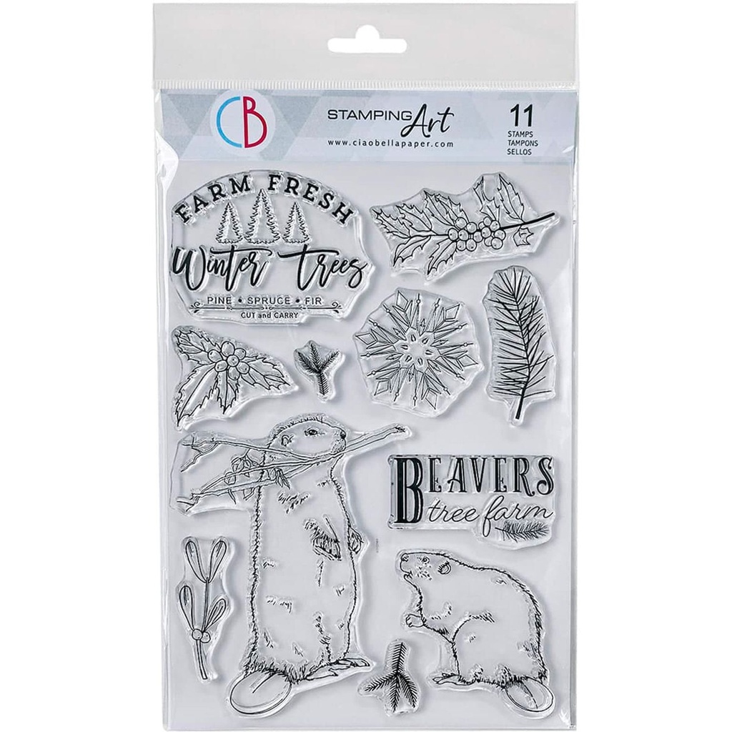 Ciao Bella Paper - Beavers Tree Farm 6"x8" stamp set **DUE 31/07/2025**
