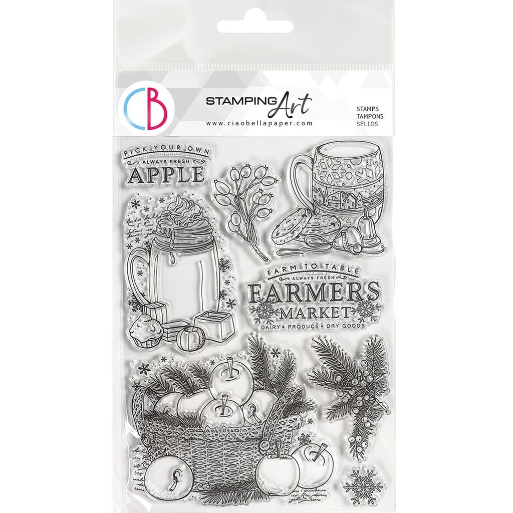 Ciao Bella Paper - Pick Your Own Apple 6"x8" stamp set **DUE 31/07/2025**