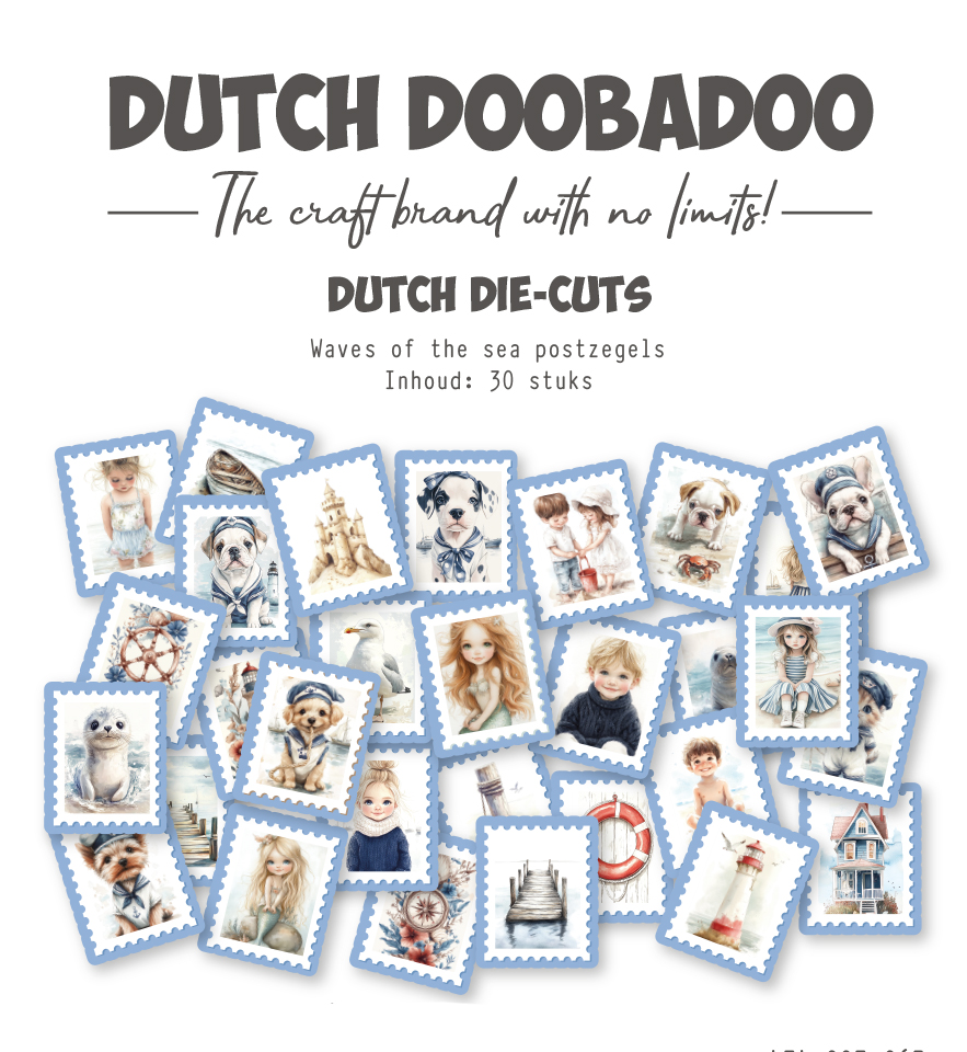 Dutch Doobadoo - Waves of the Sea - Postage Stamps Diecuts