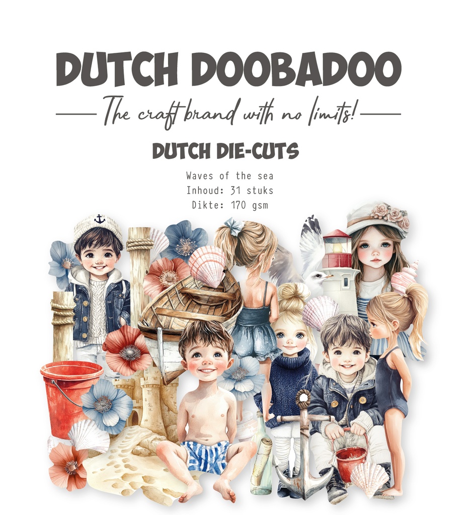Dutch Doobadoo - Waves of the Sea - Collage Diecuts
