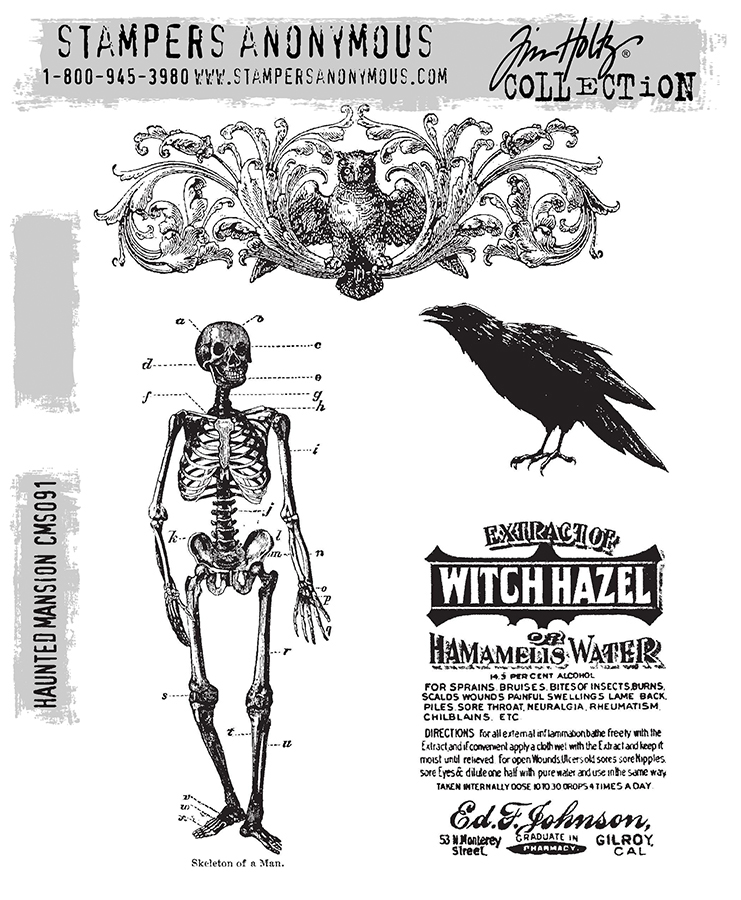 Tim Holtz - Stampers Anonymous Cling Stamps - Haunted Mansion