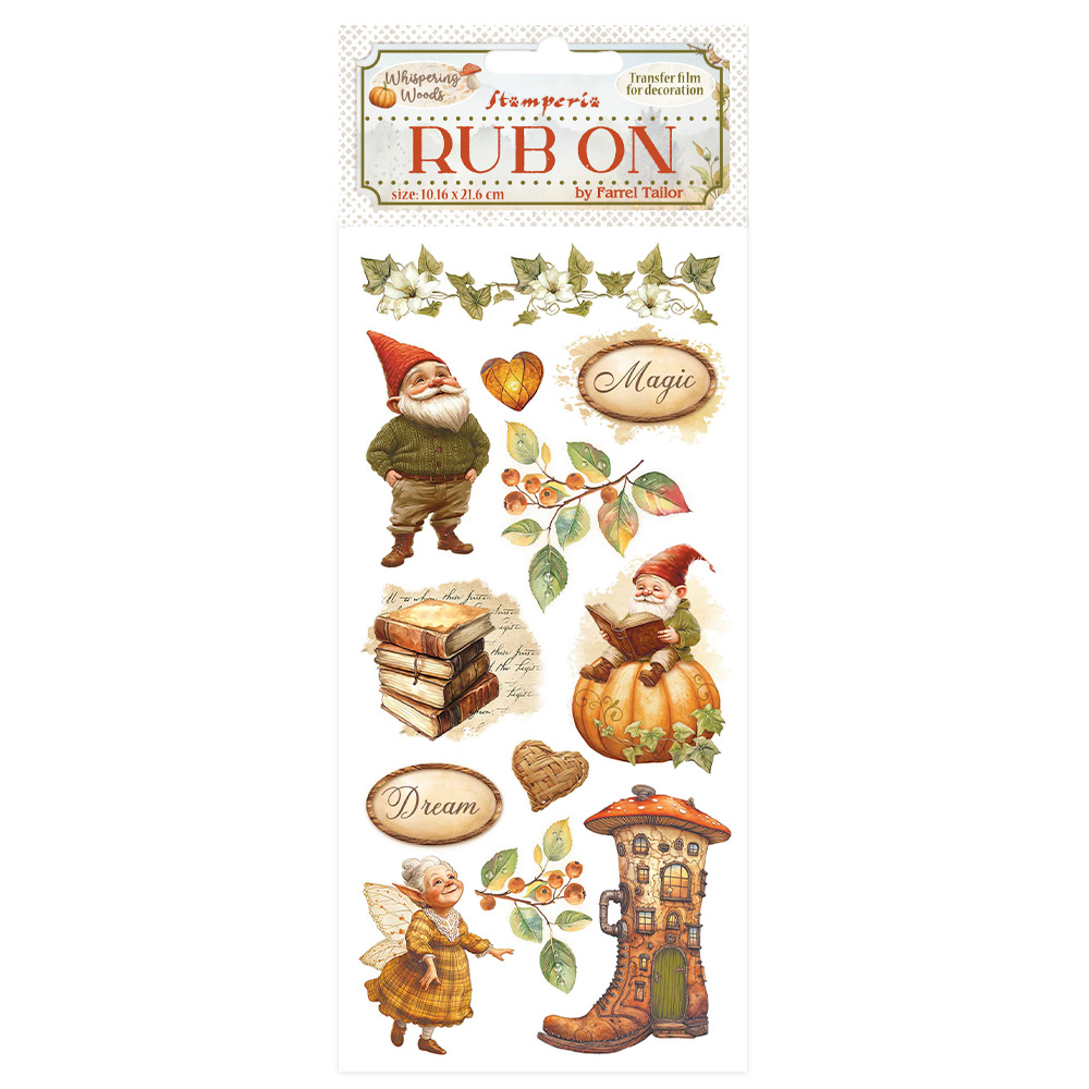Stamperia - Whispering Woods - Rub On -  Gnome