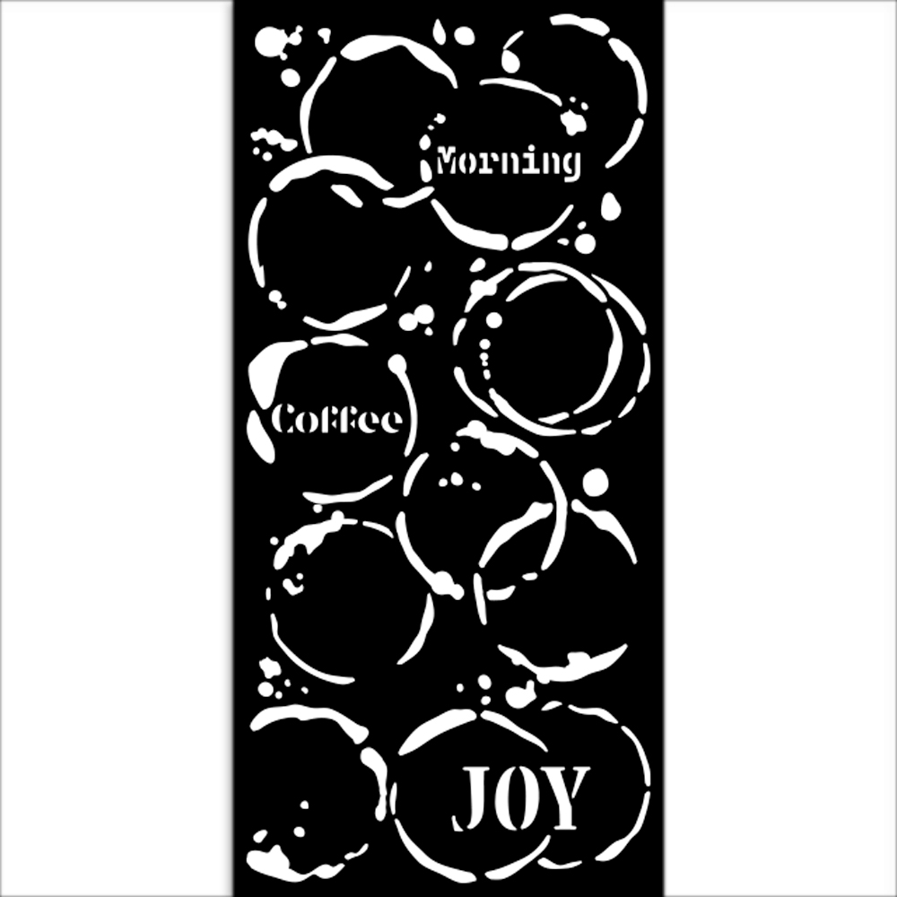 Stamperia - Furry Friends - Coffee Prints Stencil (12x25cm)