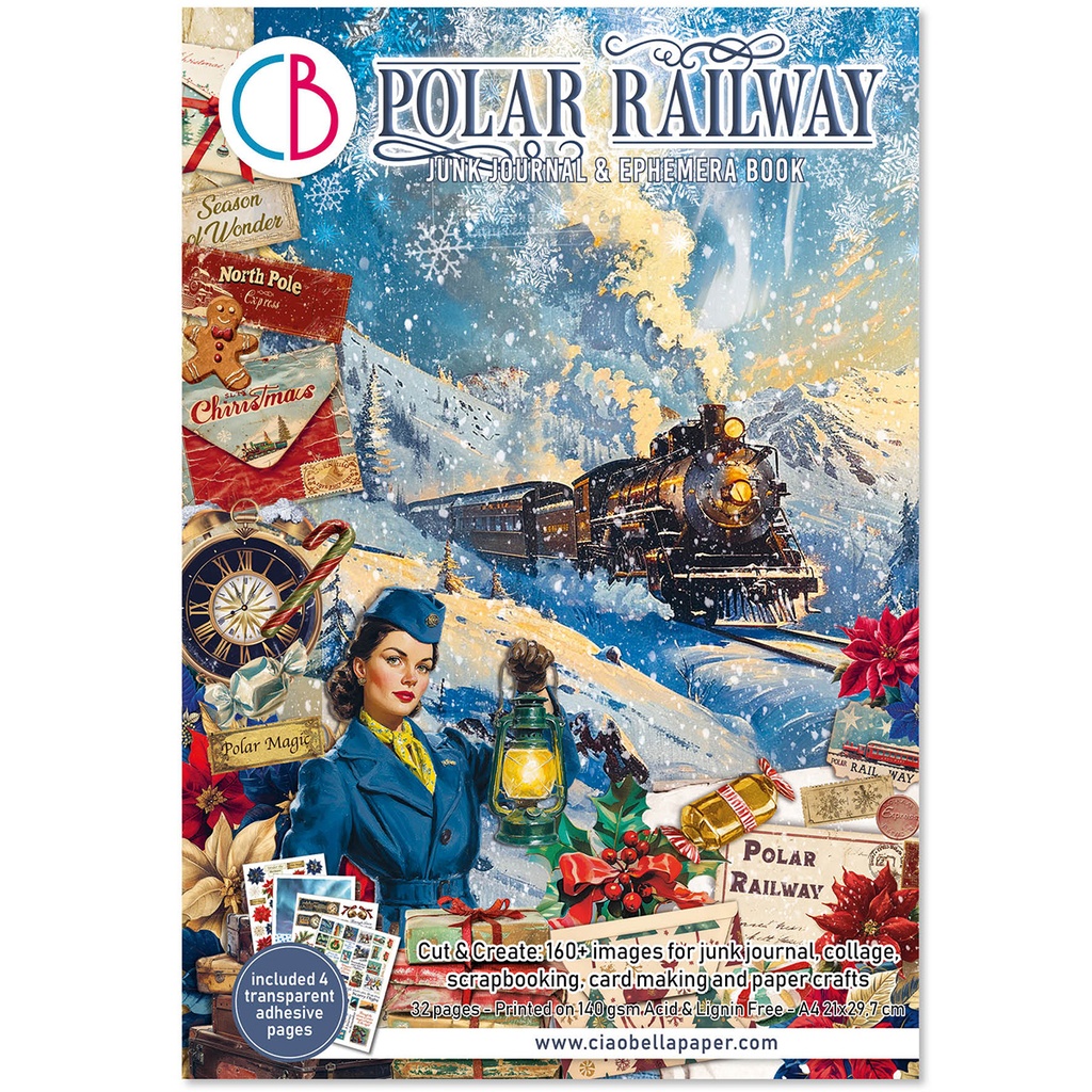 Ciao Bella Paper - Polar Railway - Junk Journal & Ephemera Book 