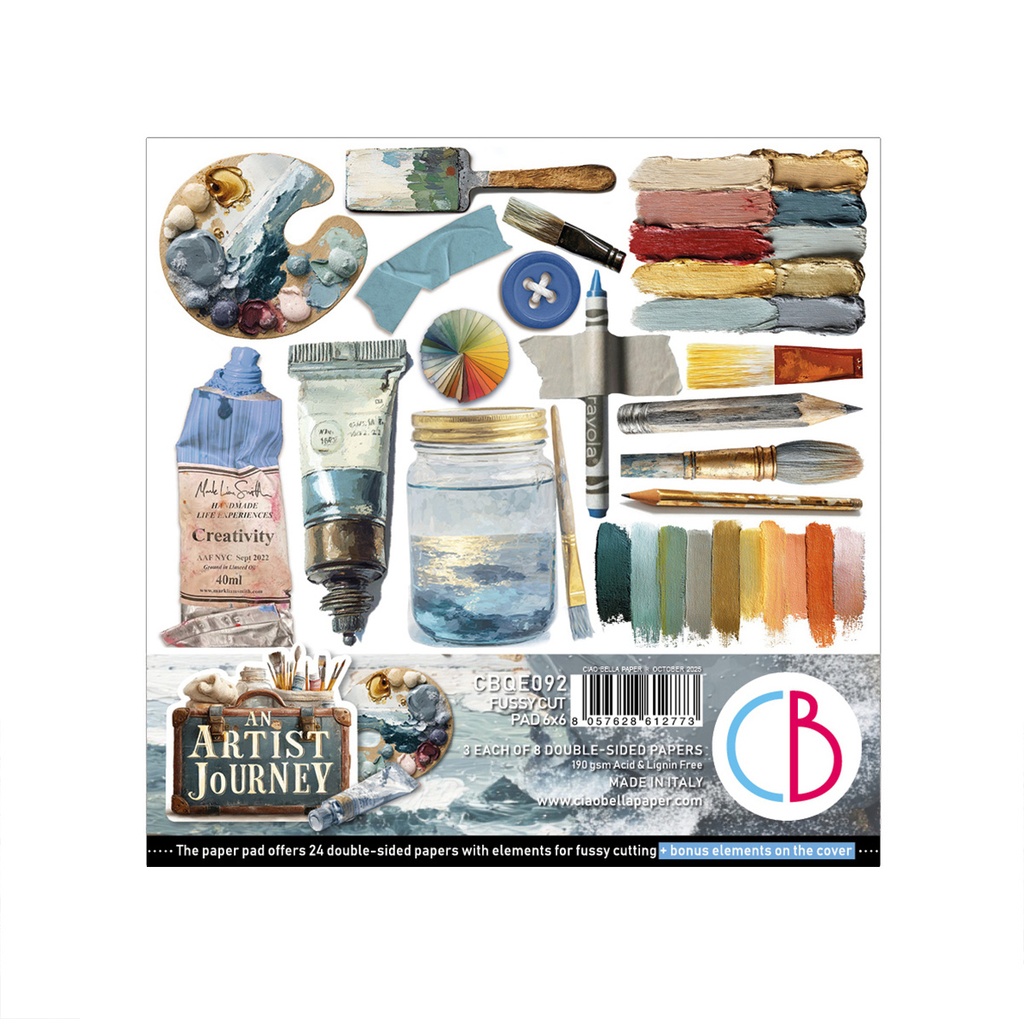 Ciao Bella Paper - An Artist Journey - 6"x6" Fussy Cut Pad 