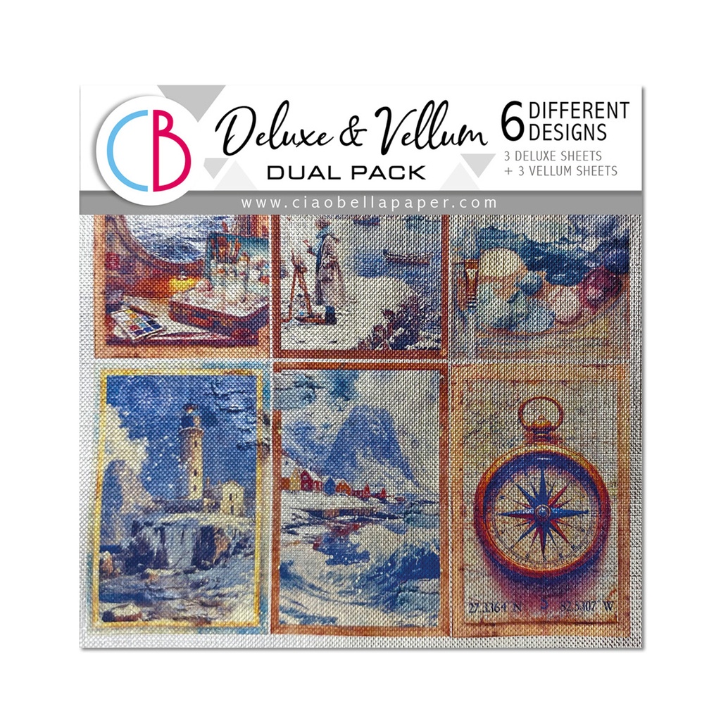Ciao Bella Paper - An Artist Journey - Deluxe 6"x6" Paper Vellum Dual Pack (mixed x 6)