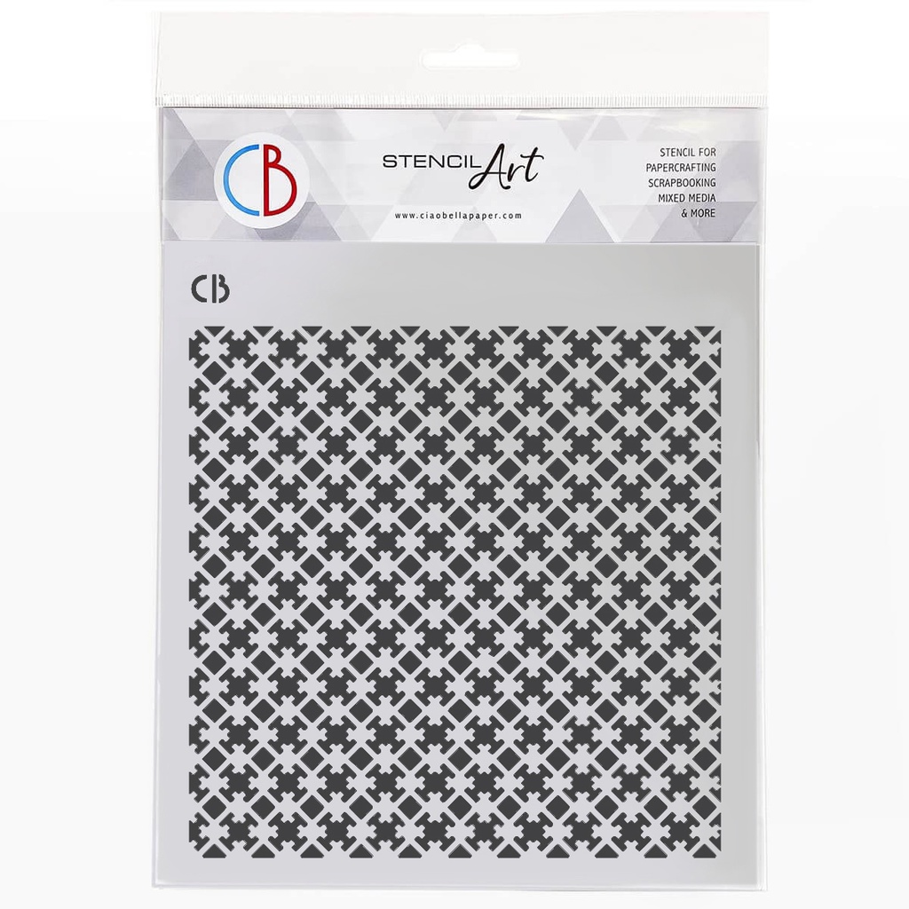 Ciao Bella Paper - An Artist Journey - Geometric Alchemy 8"x8" stencil