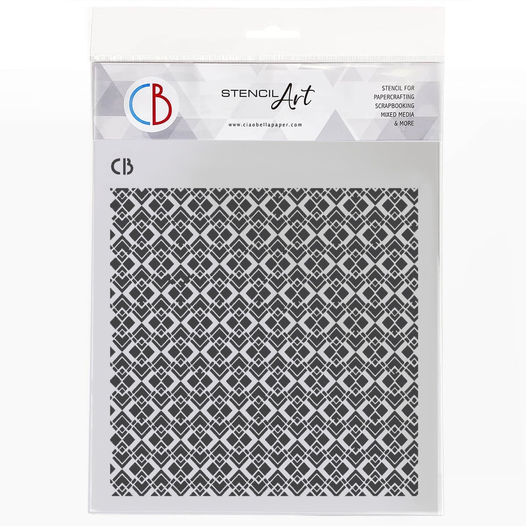 Ciao Bella Paper - An Artist Journey - Regal Symmetry 8"x8" stencil