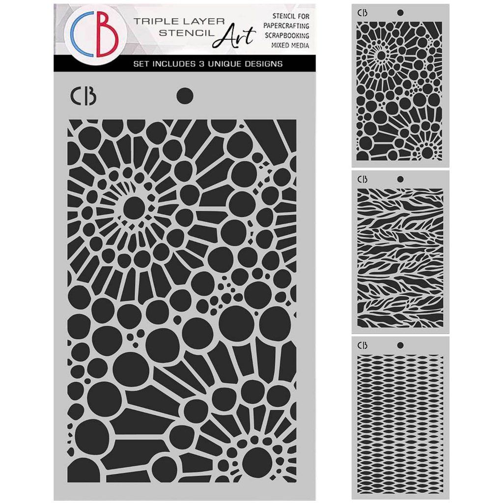 Ciao Bella Paper - An Artist Journey - Triple Layer Stencil Set (5"x8")