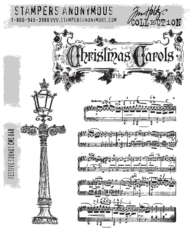 Tim Holtz - Stampers Anonymous Cling Stamps - Festive Sounds