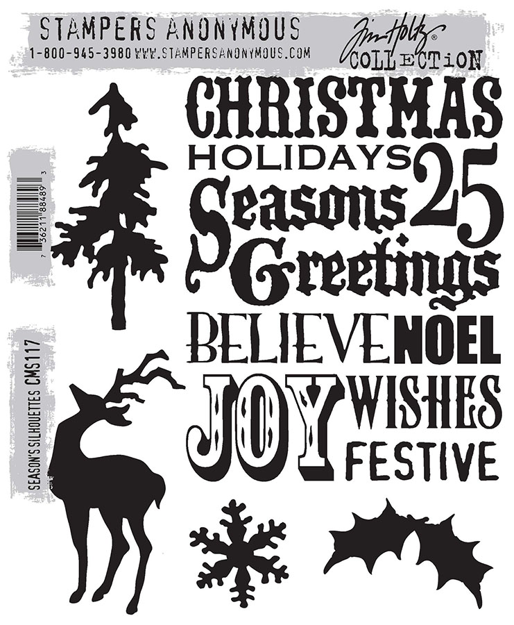 Tim Holtz - Stampers Anonymous Cling Stamps - Seasons Silhouettes