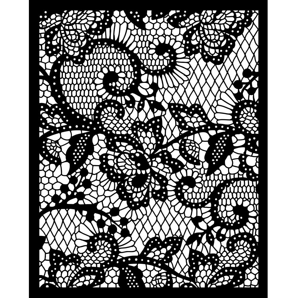 Stamperia - Quiet Days - Floral Lace Stencil (20x25cm)