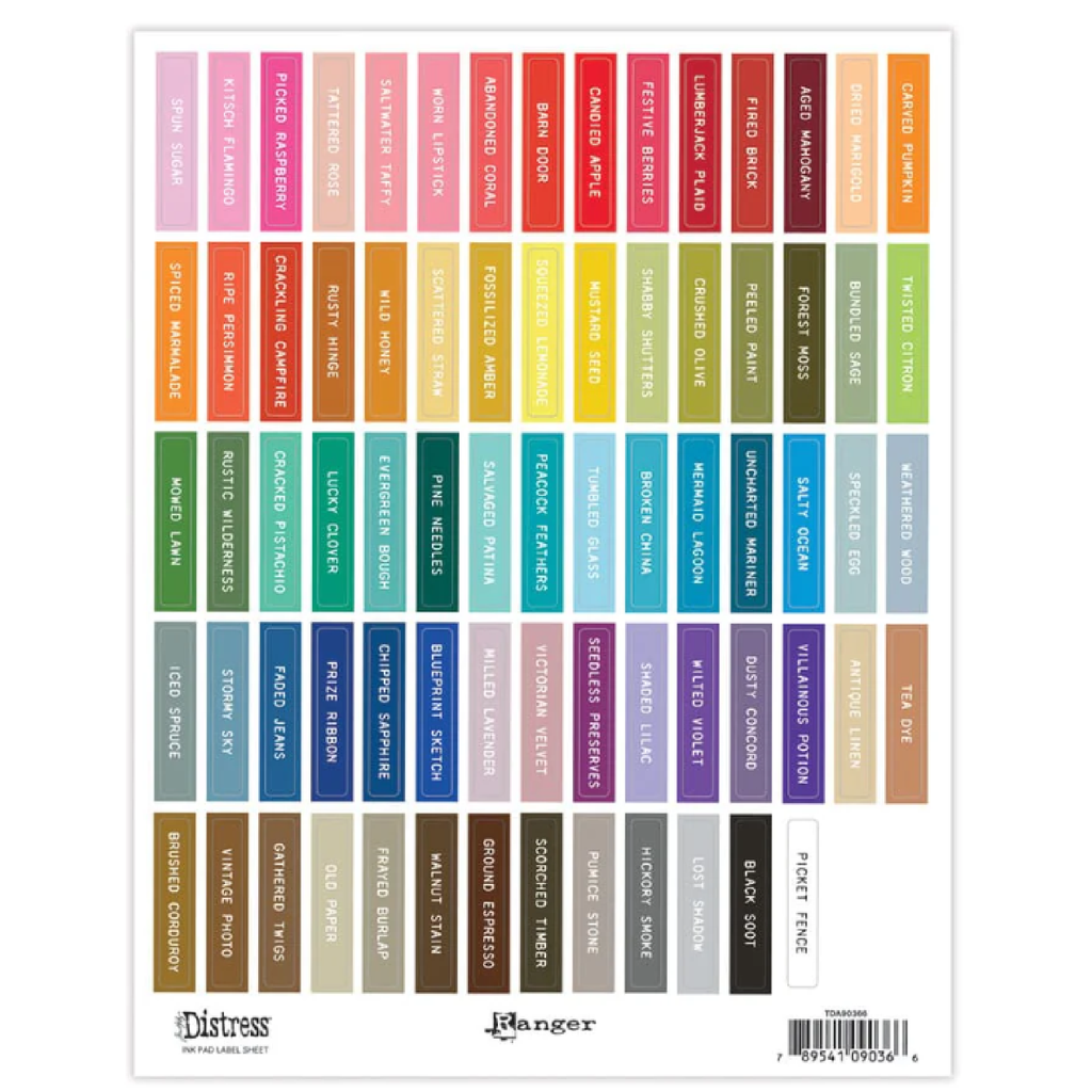 Tim Holtz® Distress Ink Pad Label Sheets - White Writing
