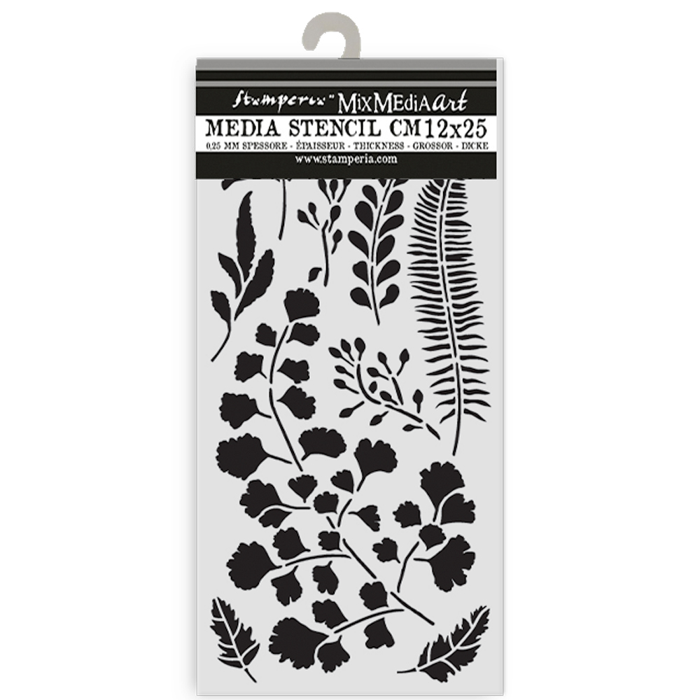 Stamperia - Herbarium Silvae - Leaves Stencil (12x25cm)