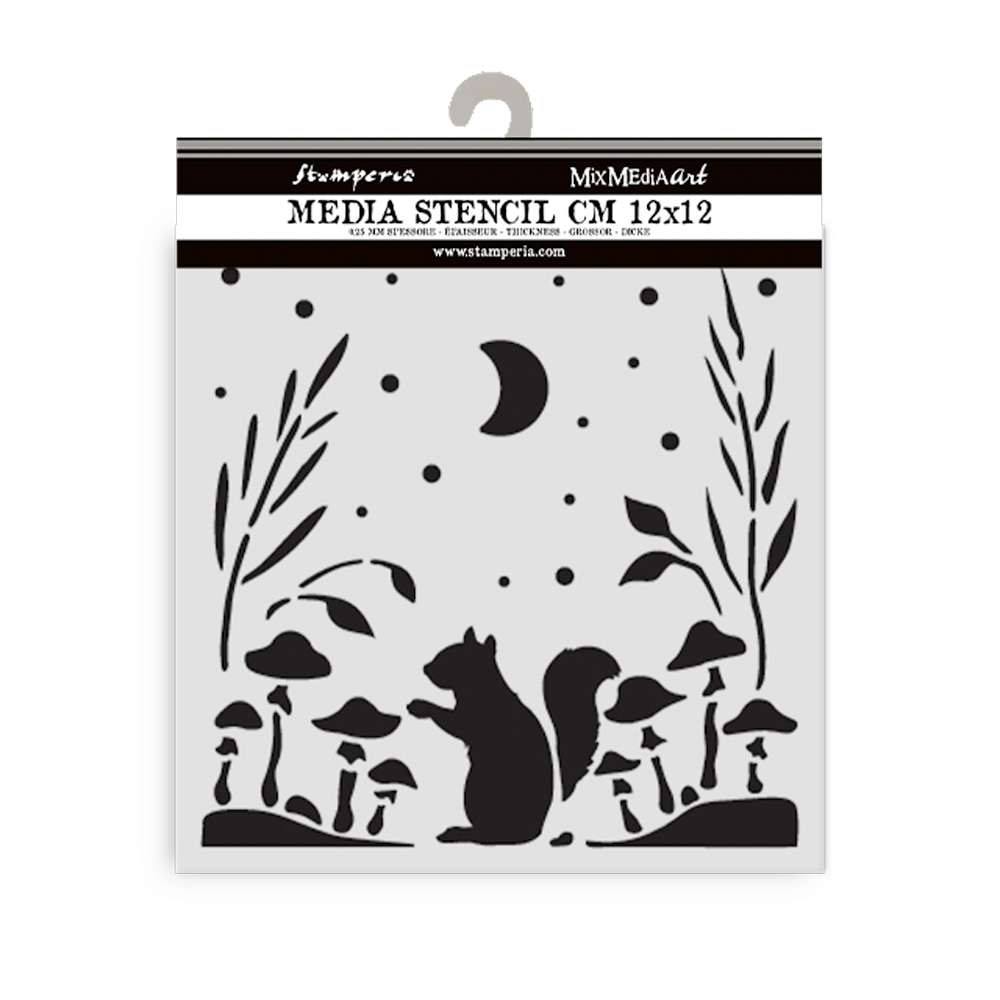 Stamperia - Herbarium Silvae - Squirrel Stencil (12x12cm)