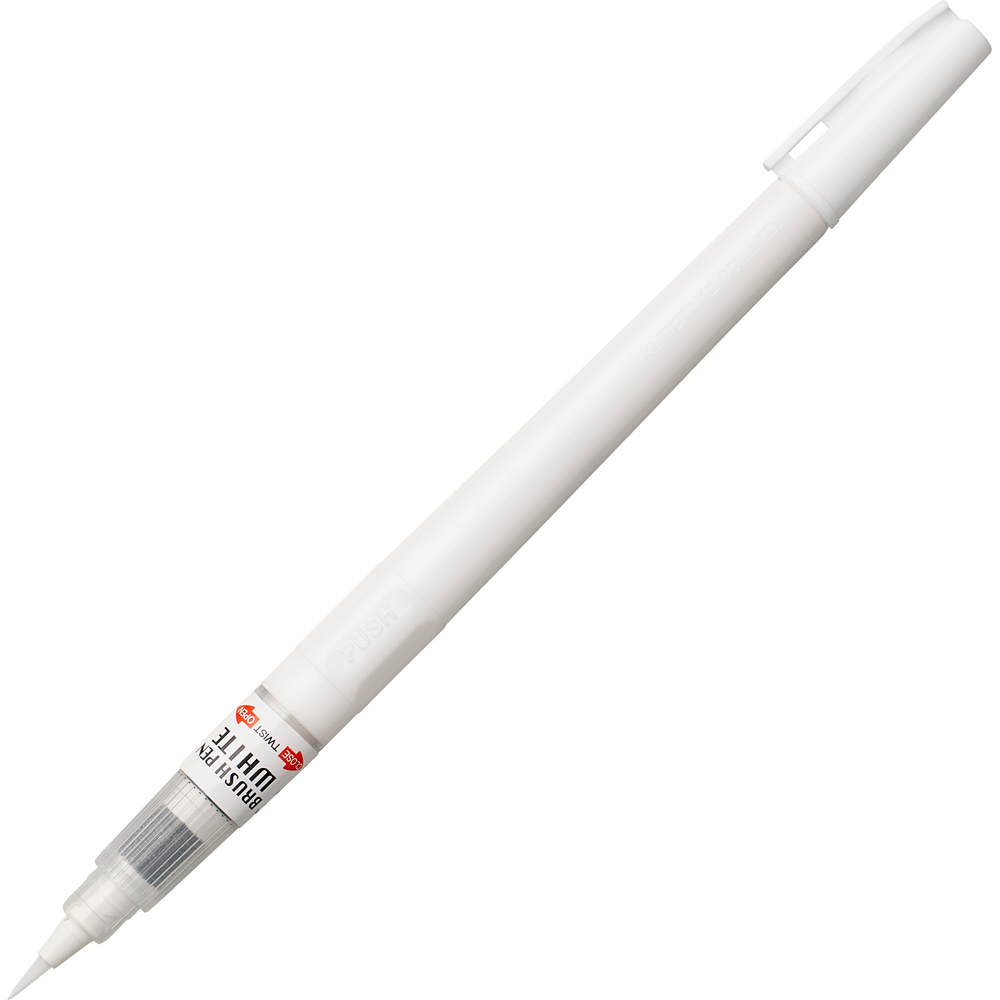 Kuretake Zig Cartoonist Brush Pen - White 
