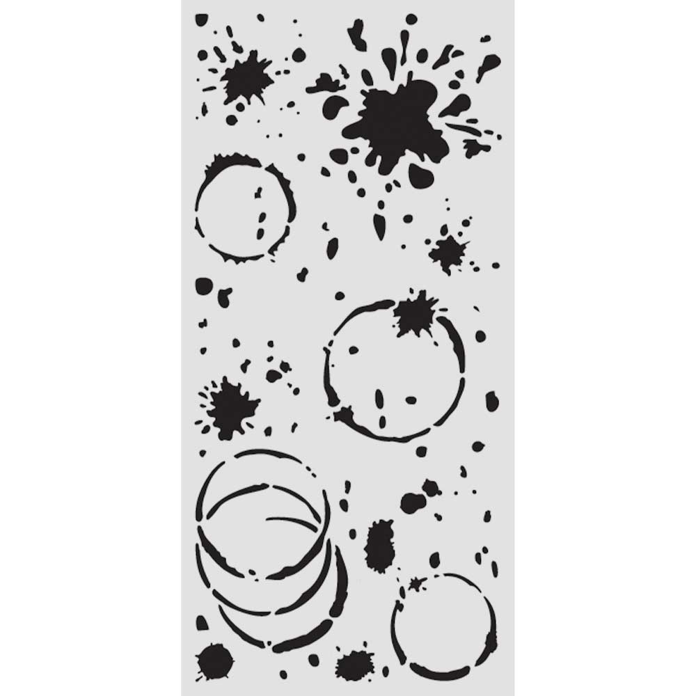 Stamperia - Secret Diary - Ink Splatter 12x25cm Stencil (New Design)