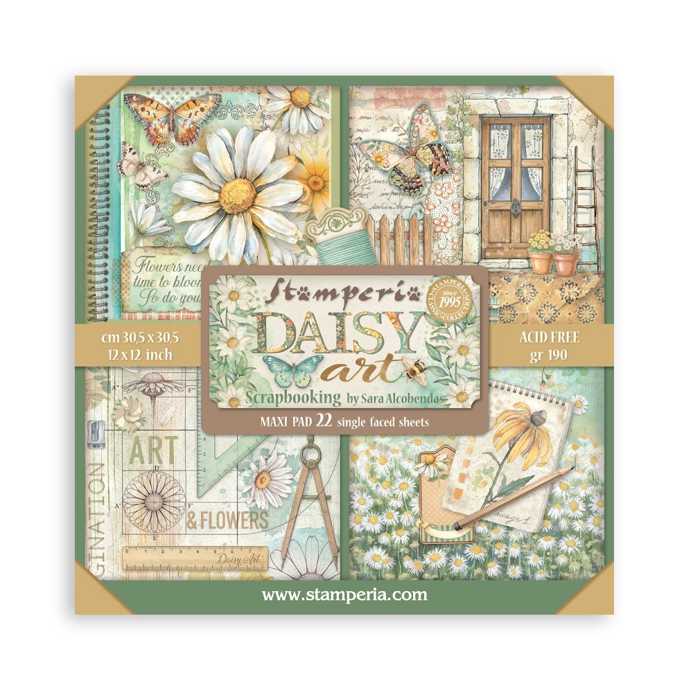 Stamperia - Daisy Art - 12"x12" Single Sided Pad