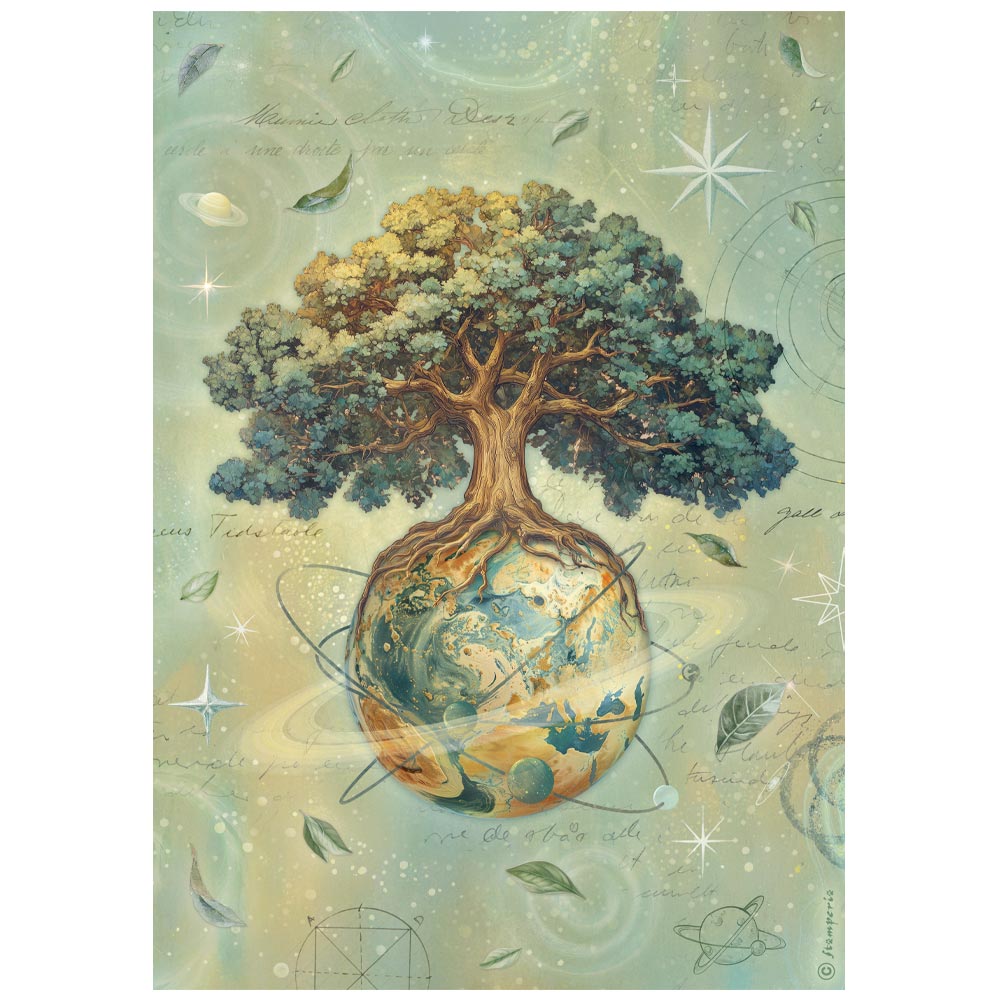 Stamperia - A New Beginning - A4 Rice Paper - The World Tree  (single tree)