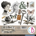  Ciao Bella Paper - Typographic - 6"x6" Fussy Cut Pad  