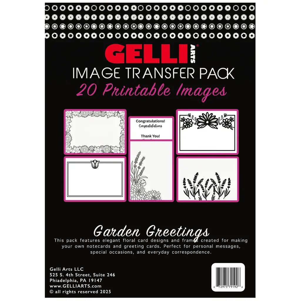 Gelli Arts® Image Transfer Printables - Garden Greetings