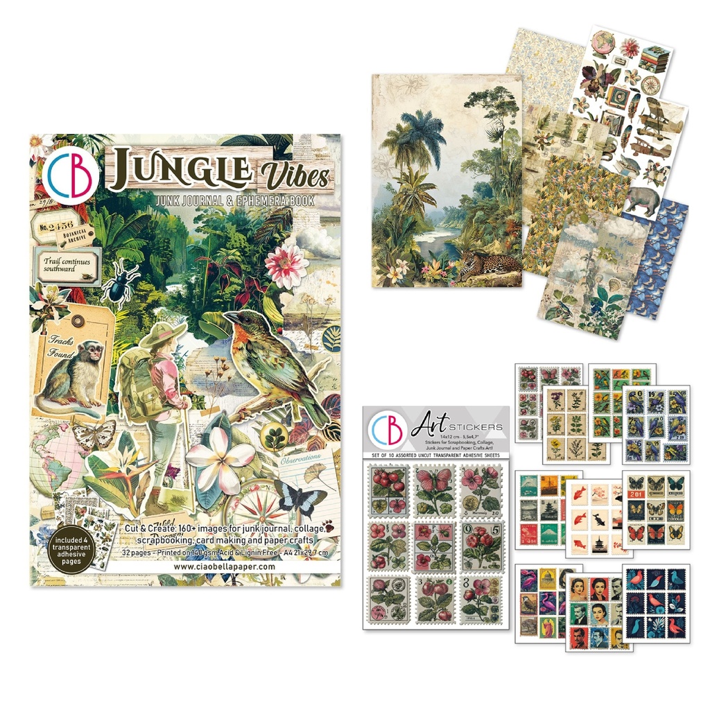 Ciao Bella Paper - Jungle Vibes Junk Journal Collection