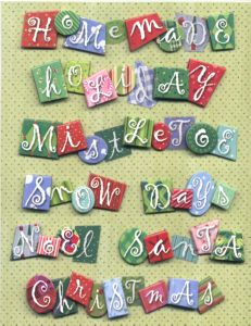 Christmas Word Dimensional Sticker