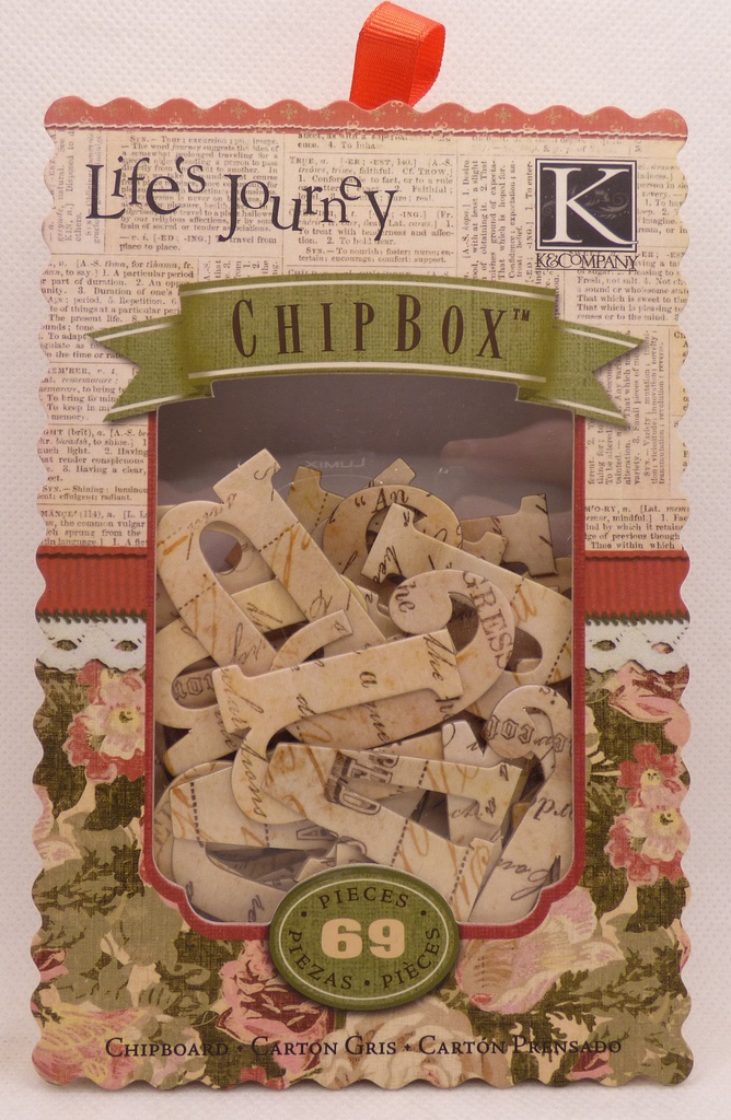 Life's Journey Chipboard Alphabet Box