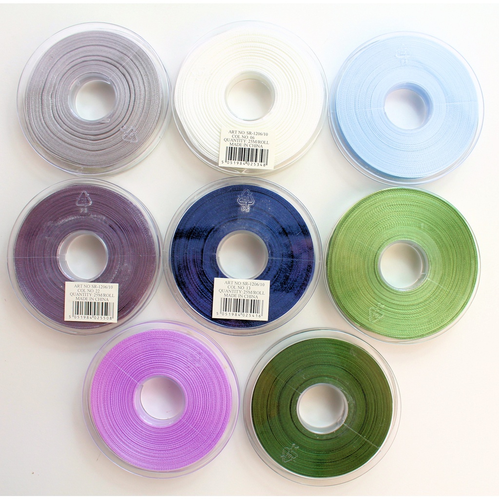 Organza Satin Edged Ribbon Selection - in assorted colours200 metres in total 10mm width