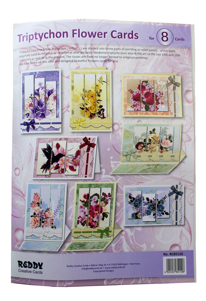 Triptychon Cards Flowers Set