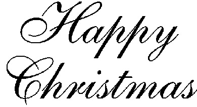 Scripted Christmas - Traditional Wood Mounted Stamp
