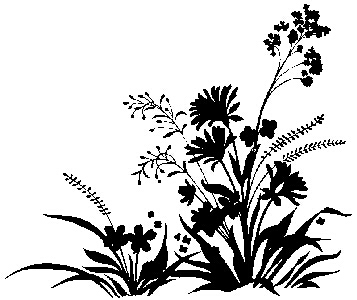 Meadow Silhouette - Traditional Wood Mounted Stamp