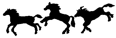 Dancing Horses - Traditional Wood Mounted Stamp