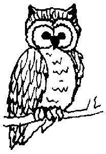 Tiny Owl - Traditional Wood Mounted Stamp