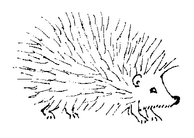 Hedgehog - Traditional Wood Mounted Stamp