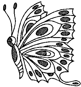 Butterfly - Traditional Wood Mounted Stamp
