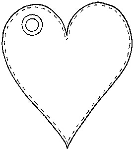 Lindsay Mason Stitched Heart Tag - Traditional Wood Mounted Stamp