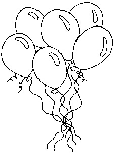 JT Bunch Of Balloons - Traditional Wood Mounted Stamp