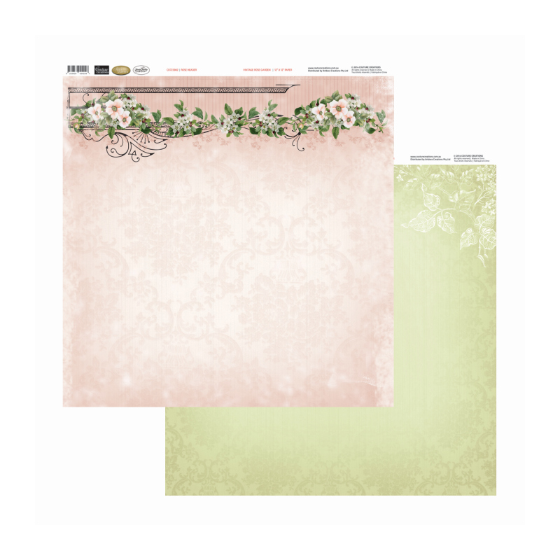 Con Rose Header Sold in Packs of 10 Sheets