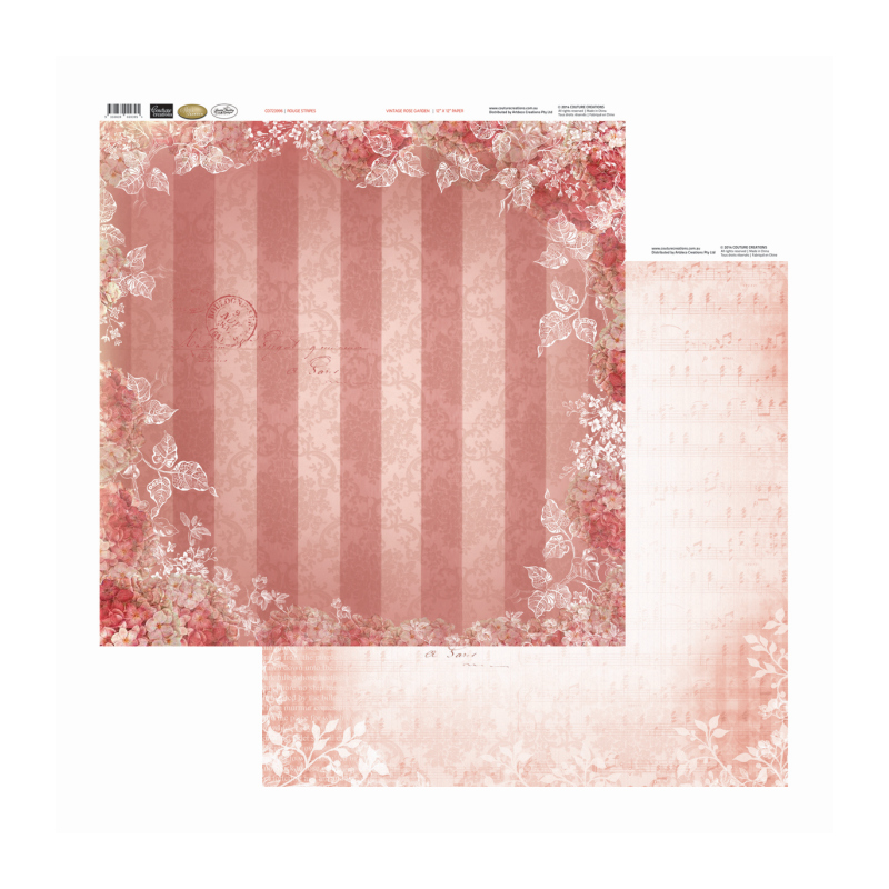 Con Rouge StripesSold in Packs of 10 Sheets