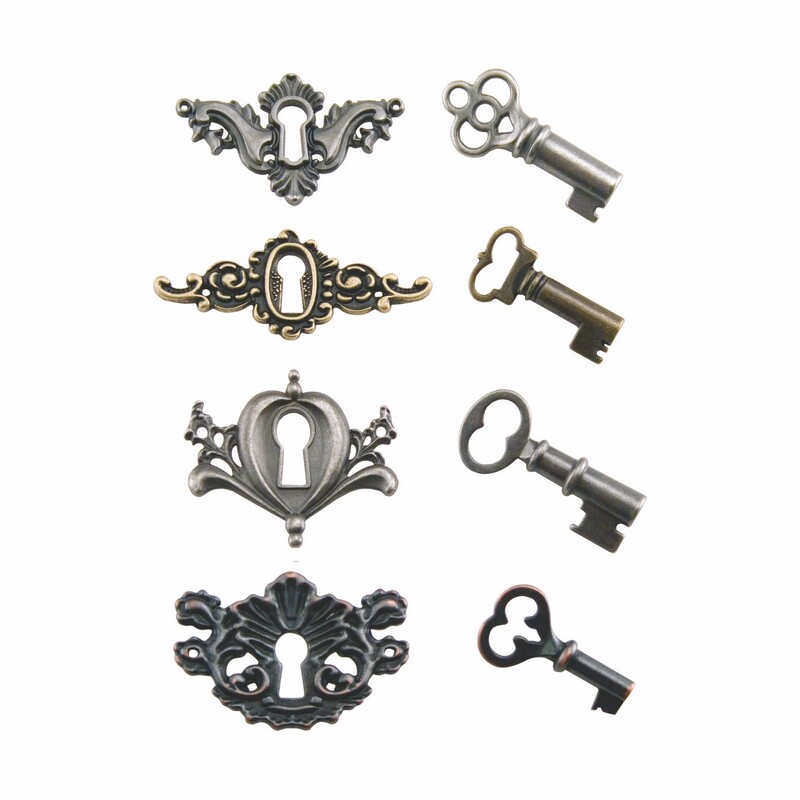 Tim Holtz Idea-ology - Locket Keys (8 pk)