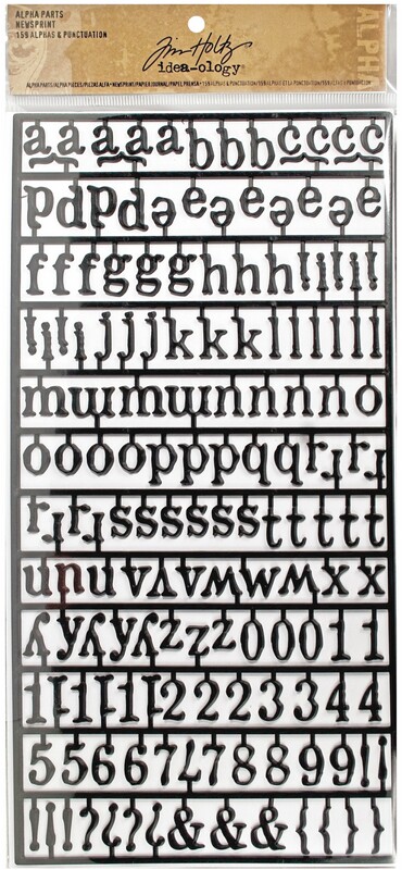 Tim Holtz Idea-ology - Alpha Parts - Newsprint