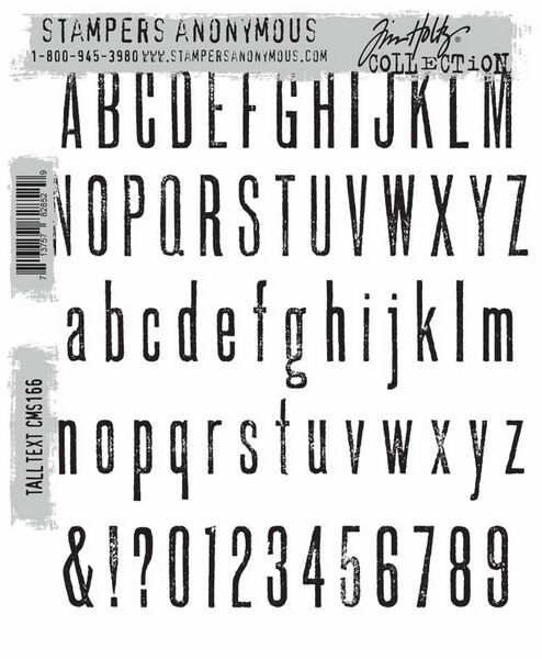 Tim Holtz - Stampers Anonymous - Cling Stamp - Tall Text