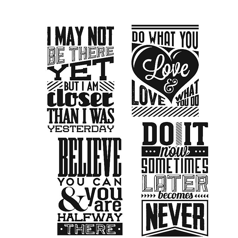 Tim Holtz - Stampers Anonymous Cling Stamps - Motivation 3