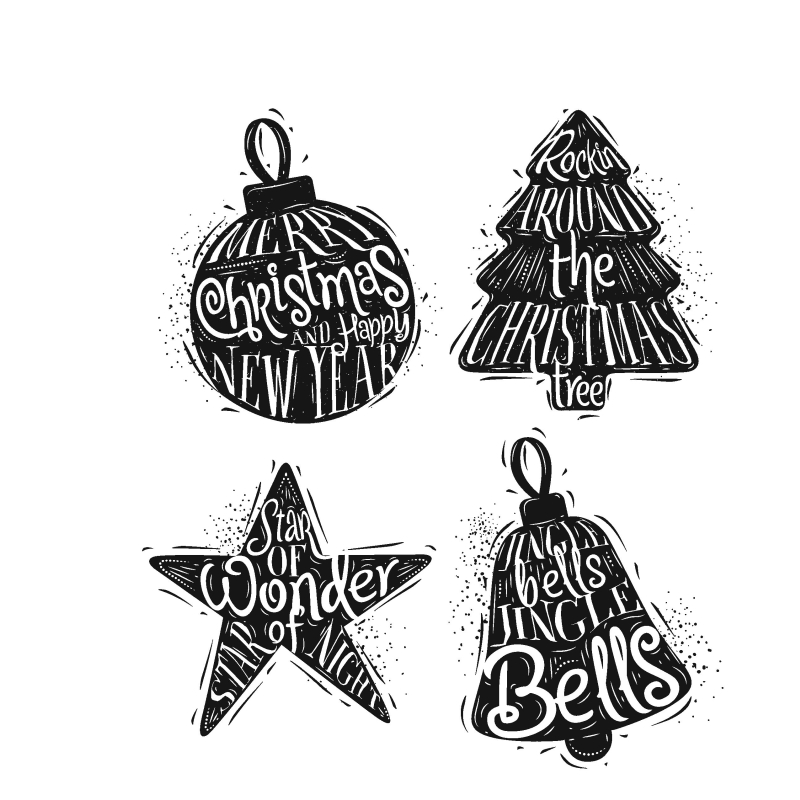 Carved Christmas 2 Cling Stamps
